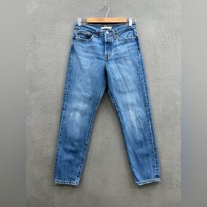 Levi’s Wedgie Straight Women's Size 27 Jeans Button Fly Medium Wash Denim